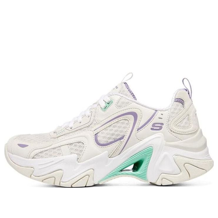(WMNS) Skechers Stamina V3 'White Purple Green' 896181-WMLT