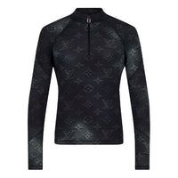 LOUIS VUITTON LV SS21 Technology Print Half Zipper Long Sleeve Top For Men Floral 1A8H7F