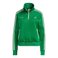 (WMNS) adidas x Sporty & Rich Half-Zip Track Jacket Asia Sizing 'Green' IB2156