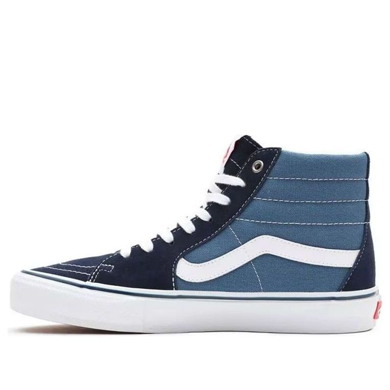 Vans Skate Sk8-hi Splicing Contrasting Colors Casual Sports Skateboarding Shoes Unisex Navy Blue VN0A5FCCNAV