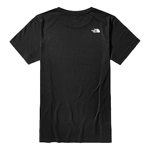 Men's THE NORTH FACE Outdoor hygroscopic Sweat-Wicking Short Sleeve Black 499U-JK3
