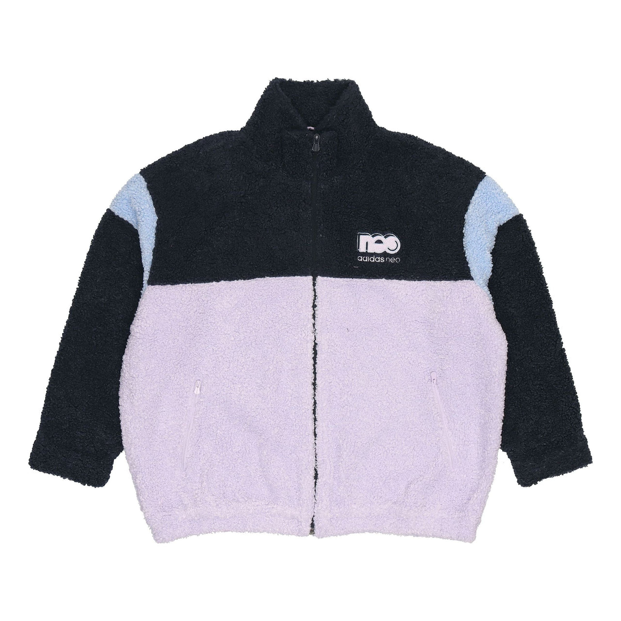 (WMNS) adidas Neo Fleece Jacket 'Purple Black Teal' GU0838