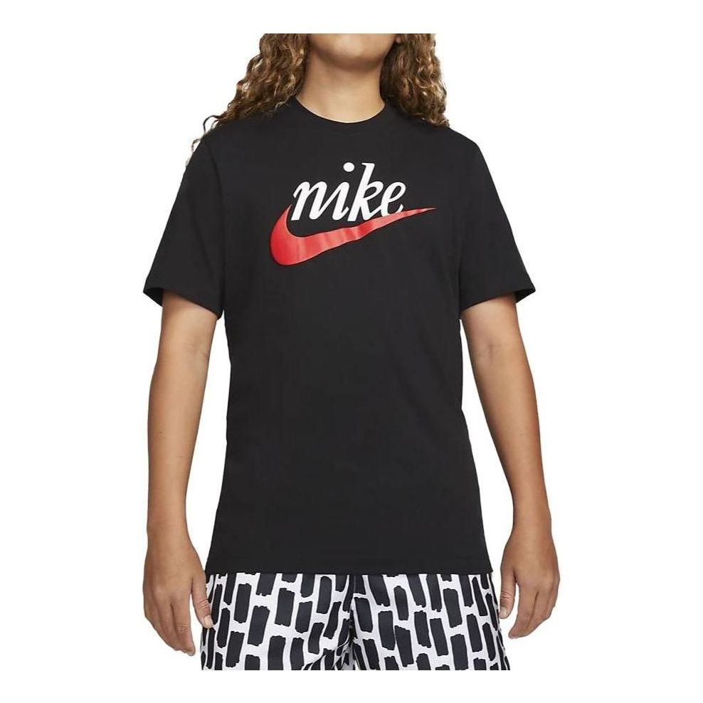 Nike Sportswear T-Shirt 'Black Red' DZ3280-010
