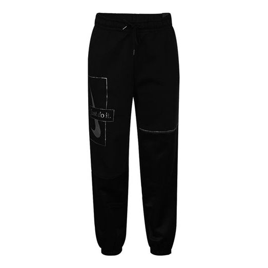 (WMNS) Nike Sportswear Icon Clash Casual Loose Bundle Feet Sports Pants/Trousers/Joggers Black DC0655-010