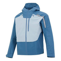 Men's adidas Th Protek Wvjkt Colorblock Stripe Athleisure Casual Sports Hooded Jacket Blue HM5166