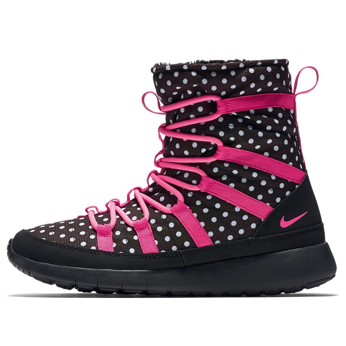 (GS) Nike Roshe One Hi 'Black Pink' 807744-001