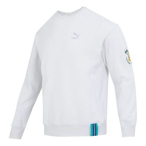 PUMA Team Badge Crew Sweater 'Grey' 677379-72
