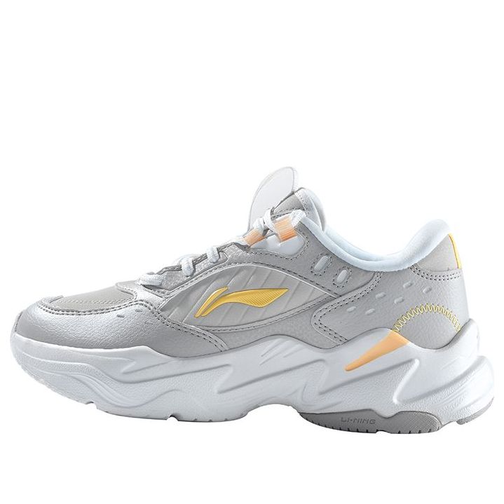 (WMNS) Li-Ning Retro Sport Leisure 'White Grey' AGCR334-2