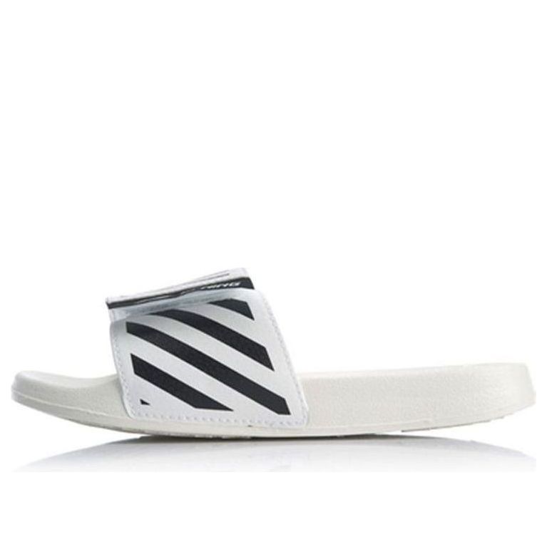 (WMNS) Li-Ning Sports Fashion Series Disney Mickey Crossover Lightweight Stylish White Black Slippers AGAQ024-3