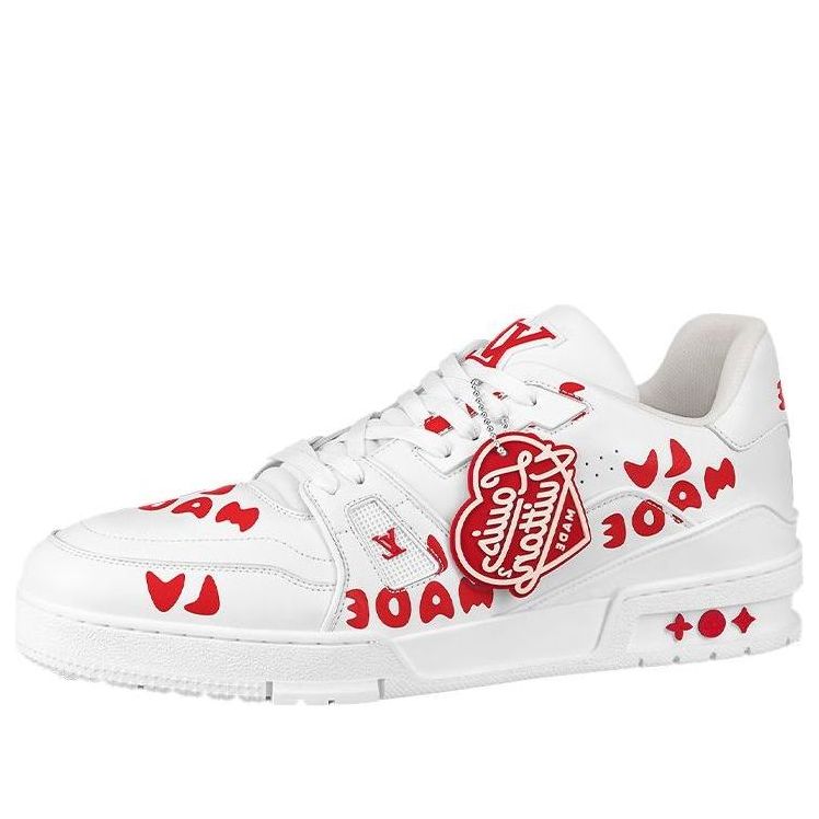 LOUIS VUITTON x Nigo Trainers 'White with Red LV Made' 1A9J9V