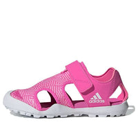 (GS) adidas Captain Toey K Pink Red Sandals FZ2235