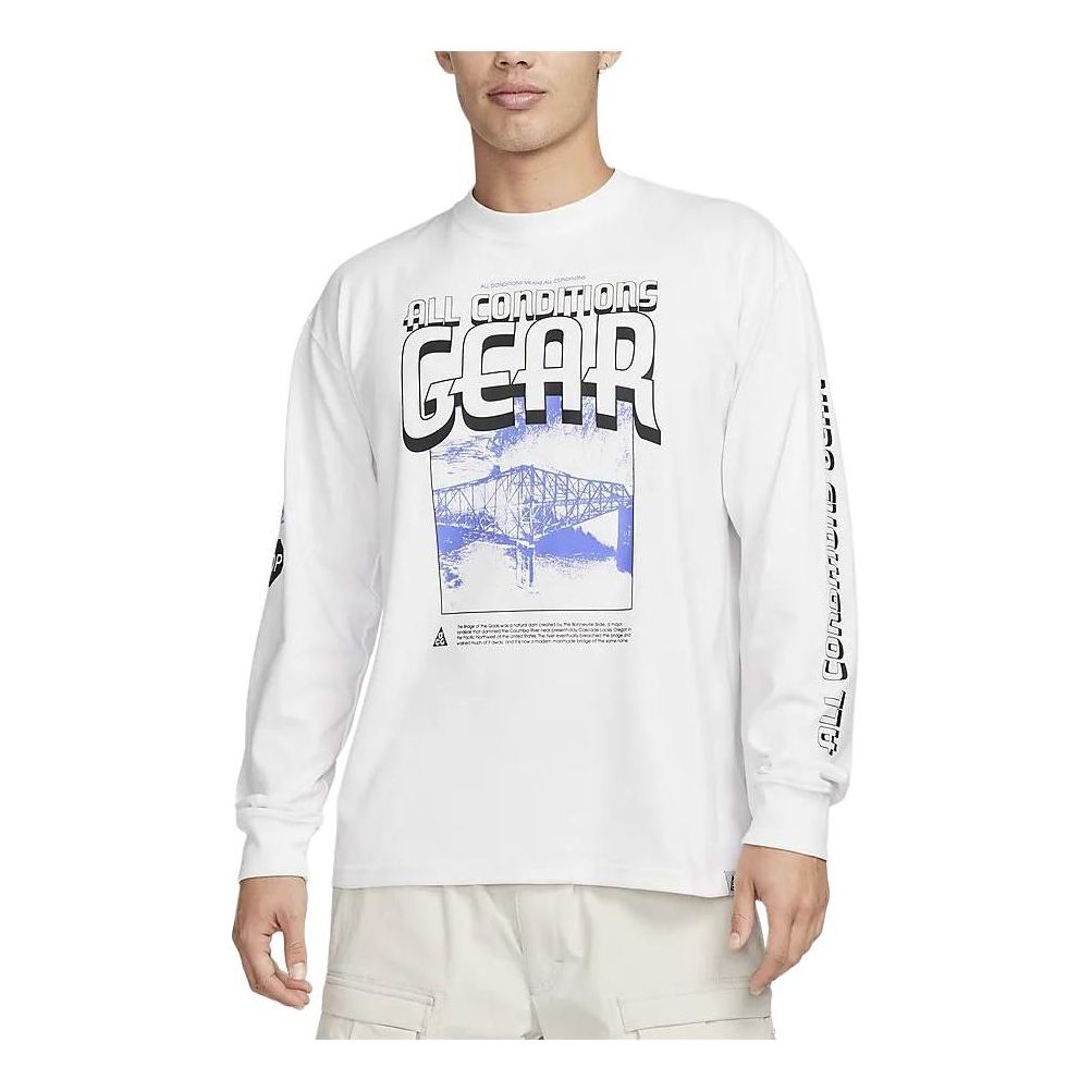 Nike ACG Graphic Long Sleeve T-Shirt Asia Sizing 'White' FQ3730-121