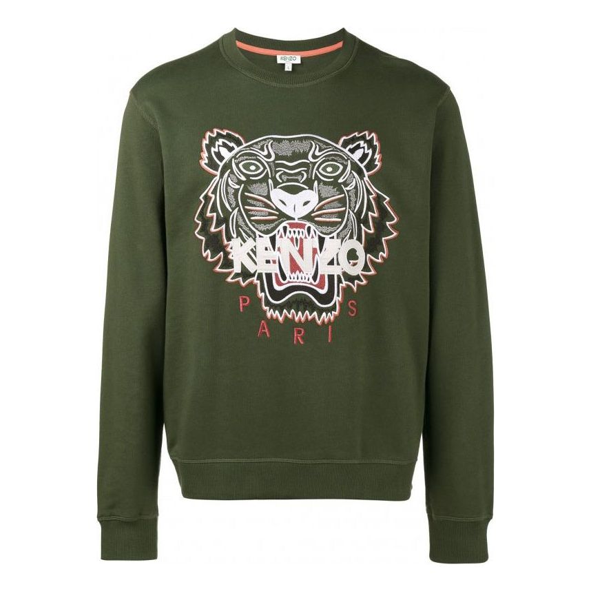 Men's KENZO Green Tiger Head Pattern Sports F765SW0014XC-51