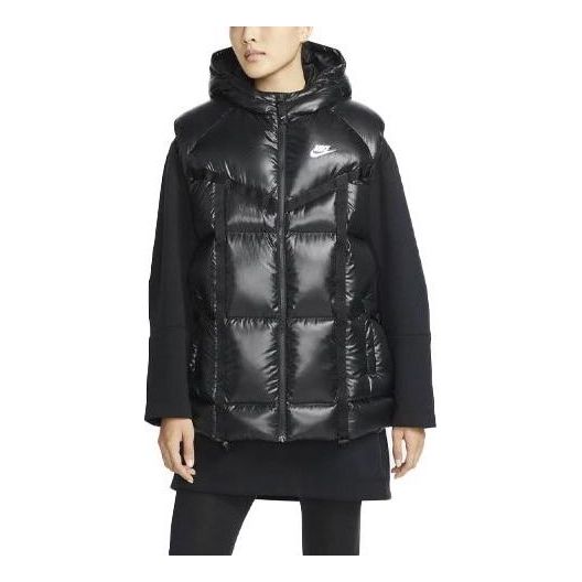 (WMNS) Nike Sportswear Therma-Fit City Hooded Gilet Down Vest 'Black' DD4656-010