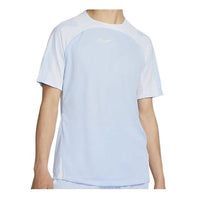 Men's Nike Colorblock Round Neck Pullover Short Sleeve Blue T-Shirt DH8699-548