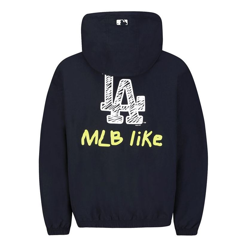 MLB Unisex LIKE Series Windblocker Jacket Blue 31JP09031-07N