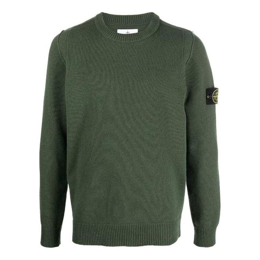 STONE ISLAND Classic Badge Sweater 'Green' 7715508A3-V0058