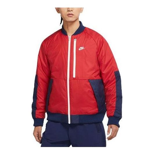 Nike Sportswear Therma-FIT Legacy Reversible Bomber Jacket 'Red Blue' DD6850-687