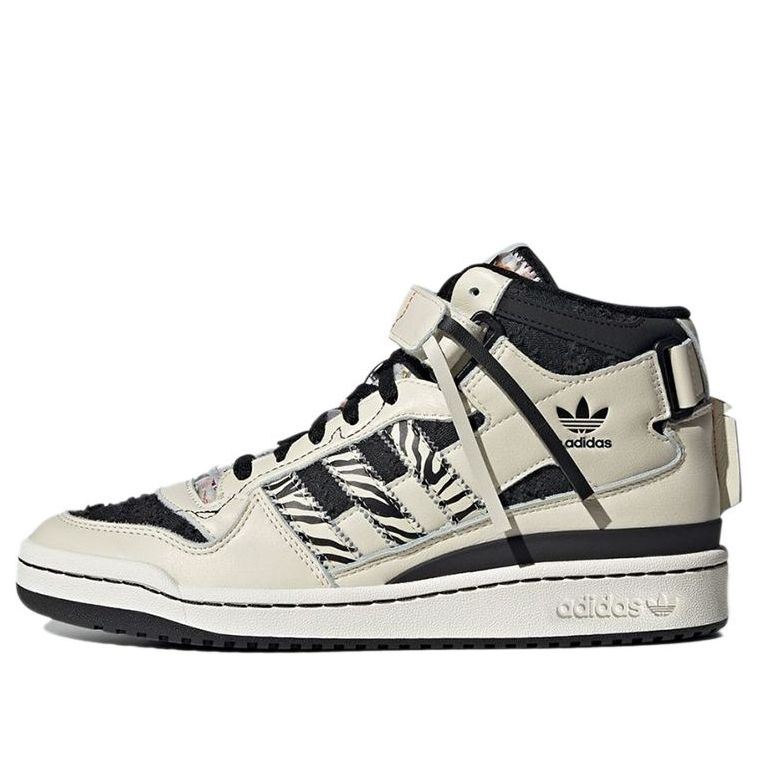adidas originals Unisex Forum Mid Sneakers Creamy 'White Black' GX3957