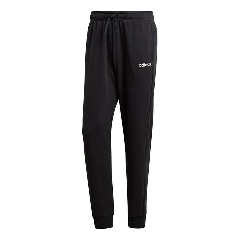 adidas E Pln T Pnt Fl Solid Color Bundle Feet Casual Sports Pants Black DU0372