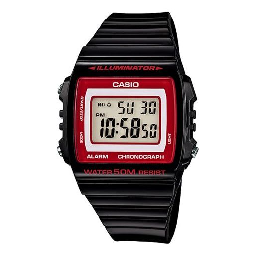 CASIO Waterproof Quartz Sports Unisex Mens BlackRed Digital W-215H-1A2