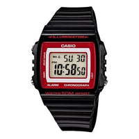 CASIO Waterproof Quartz Sports Unisex Mens BlackRed Digital W-215H-1A2