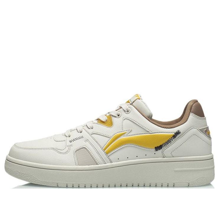 Li-Ning Sports Fashion Skateboarding 'White Yellow' AGCR317-4