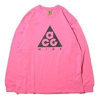 Men's Nike ACG Basic logo Long Sleeves Red T-Shirt 'Lotus Pink Black' BQ7203-662