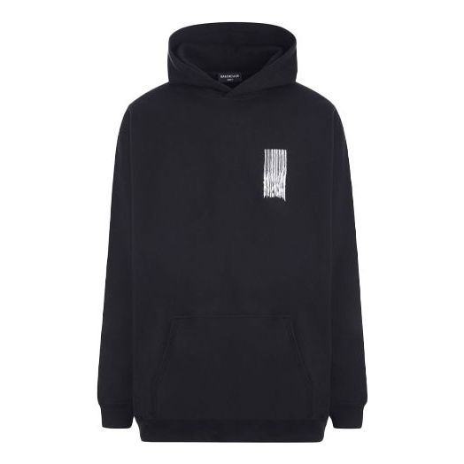 Balenciaga Barcode Cotton Hoodie 'Black' 651799TKVE61070