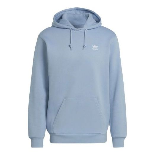 adidas originals Solid Color Sports Fleece Hoodie 'Blue' HE7199