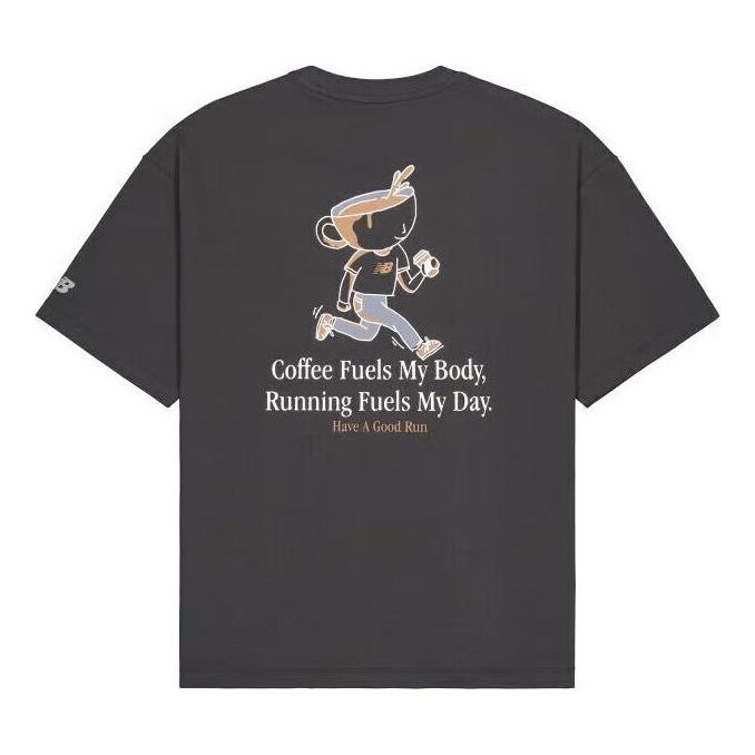 New Balance Coffee Graphic T-Shirt 'Dark Grey' NEE25021-CHL