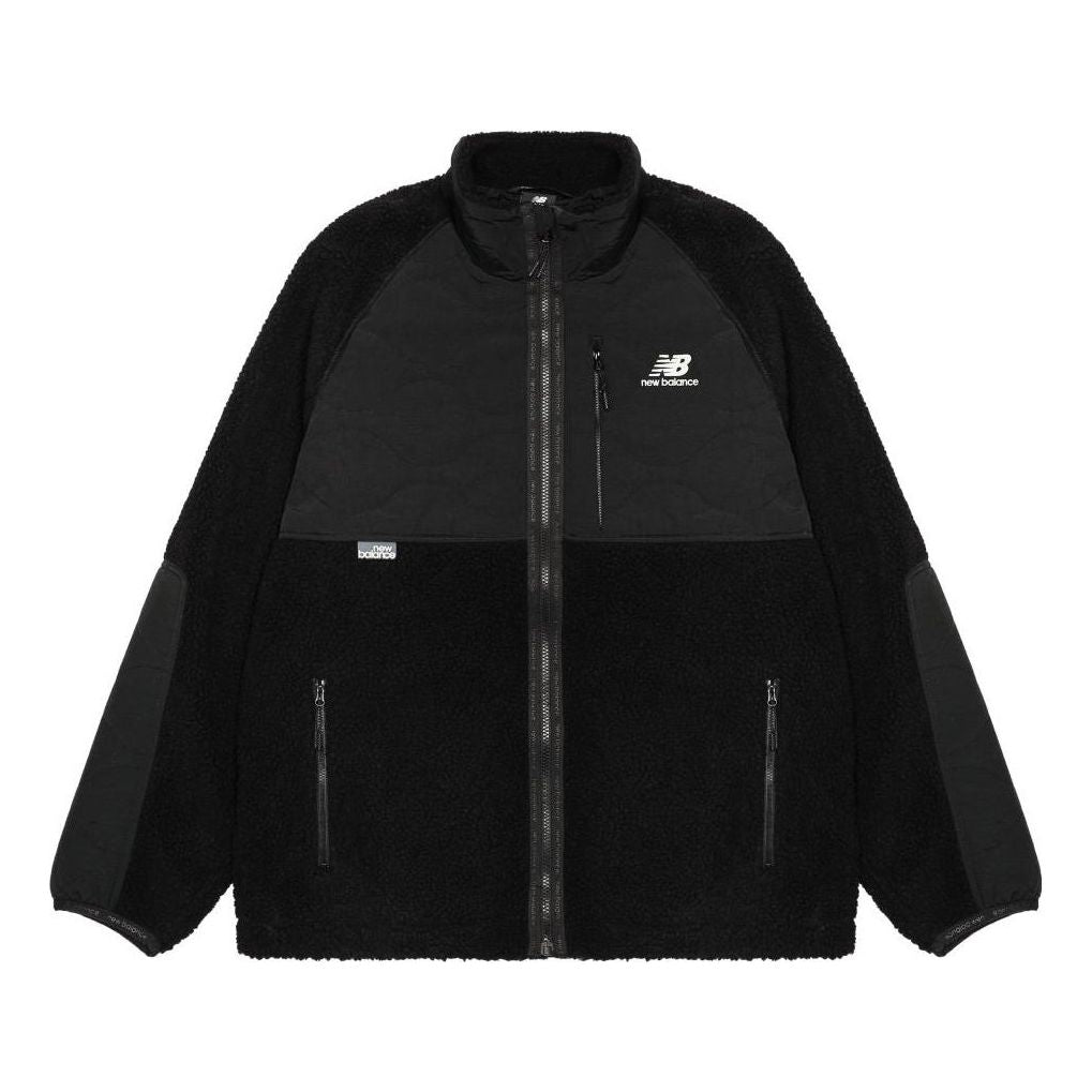 New Balance Lifestyle Cotton Warm Coat 'Black White' AMJ23326-BK