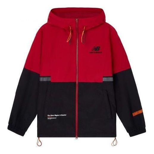 New Balance Winter Warm Hooded Jacket 'Red Black' NAA34023-BUR