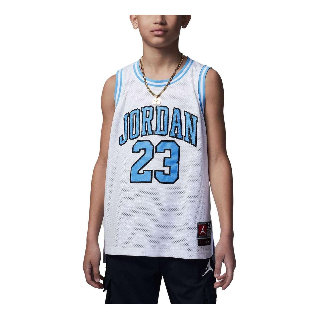 (GS) Air Jordan 23 Basketball Jersey 'White University Blue' DX8461-101