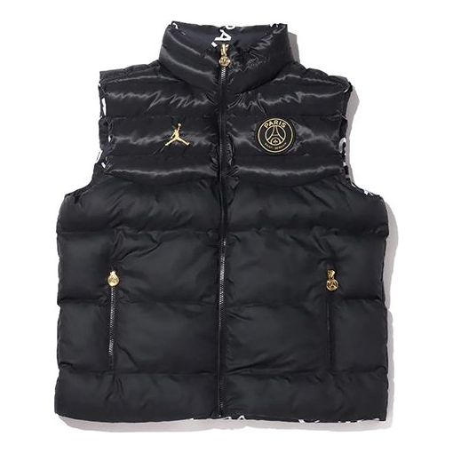 Air Jordan Paris Saint-Germain Reversible Stay Warm Stand Collar vest Black CV9957-010