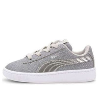 (TD) PUMA Vikky V2 Glitz Casual Board Shoes Grey/White 370626-03