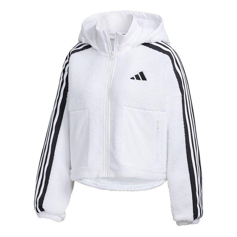 (WMNS) adidas Urban BOA Short Knitted Jacket 'White Black' GM1424
