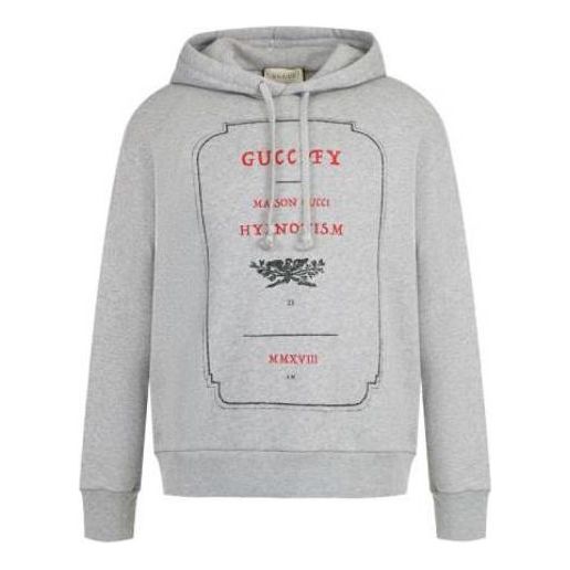 Gucci Hypnotism Graphic Hooded Sweatshirt 'Grey' 475374-X3N44-1672