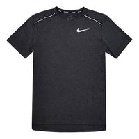 Nike Dri-fit Quick Dry Reflective Casual Sports Running Short Sleeve Black CU0327-010