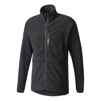 adidas Terrex Sports Outdoor polar fleece Stand Collar Jacket Black BP9691
