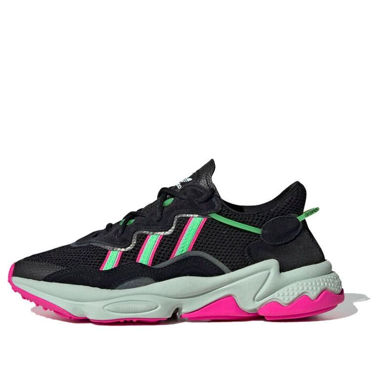 (WMNS) adidas Ozweego 'Black Shock Lime Pink' EE5714