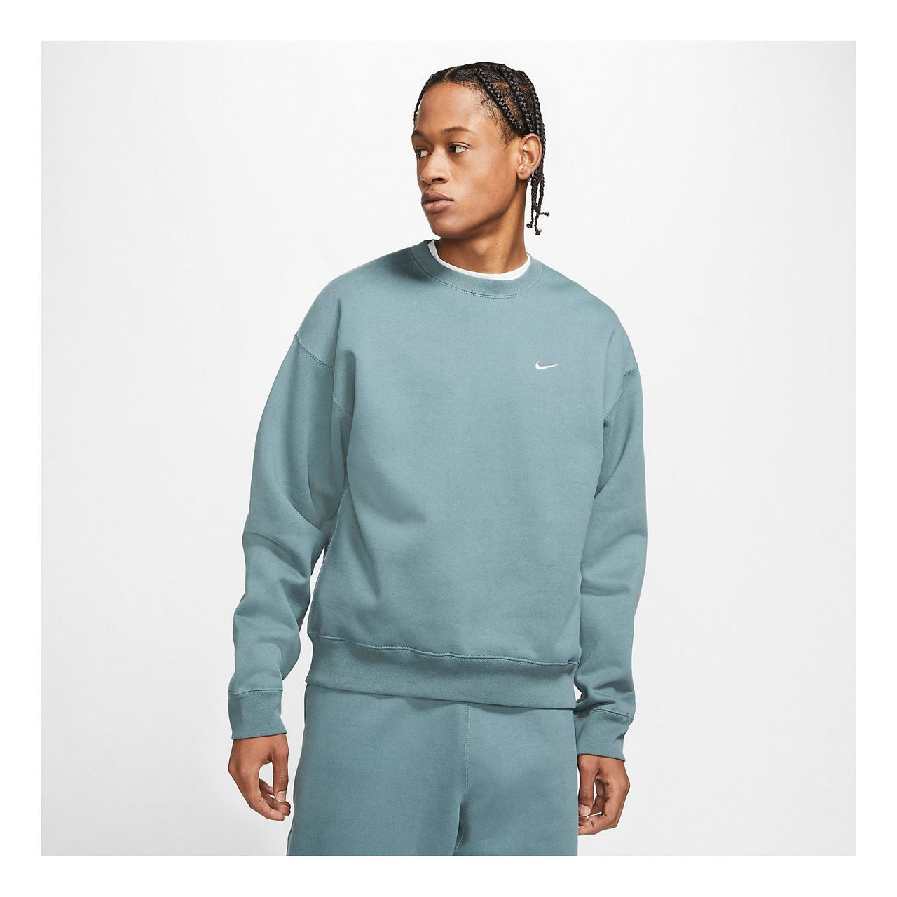 Nike Lab Solo Swoosh Fleece Crew Sweatshirt 'Teal' CV0554-387