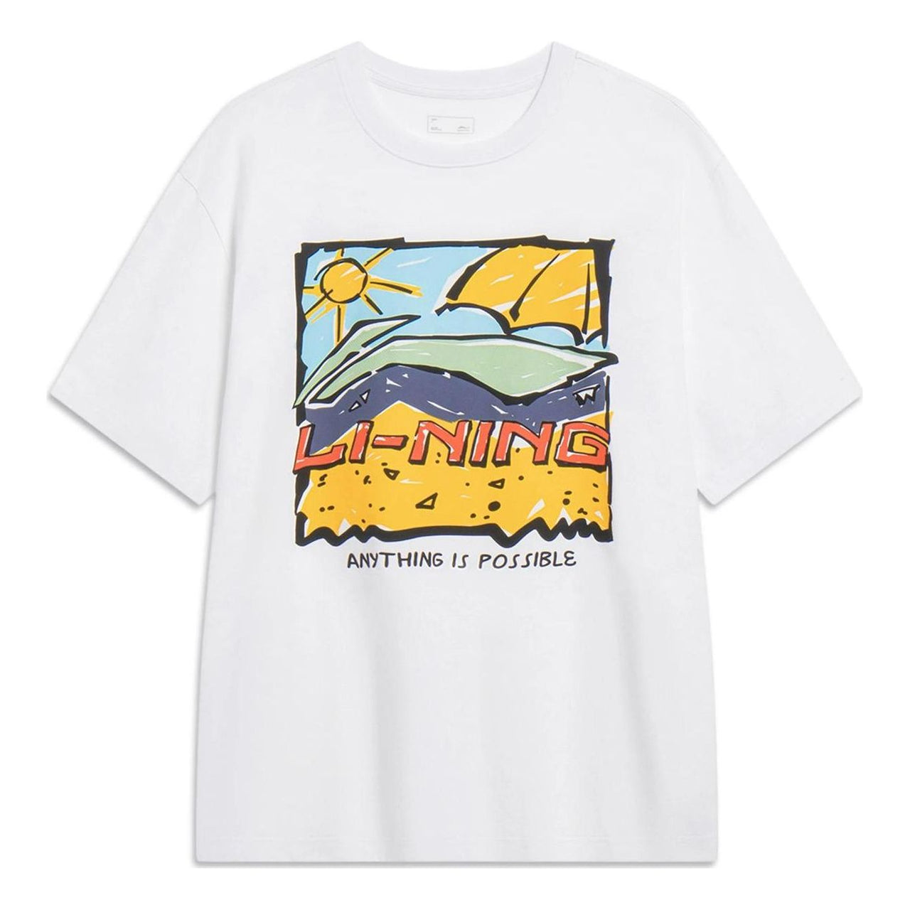 Li-Ning Anything Is Possible Cartoon Graphic T-shirt 'White' AHST543-1