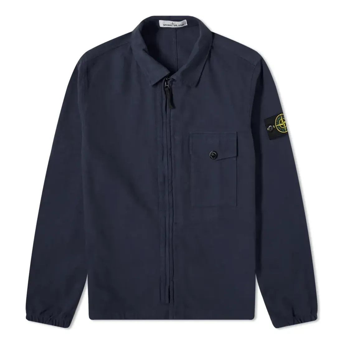 STONE ISLAND Garment Dyed Zip Shirt Overshirt 'Navy' 751510704-V0020