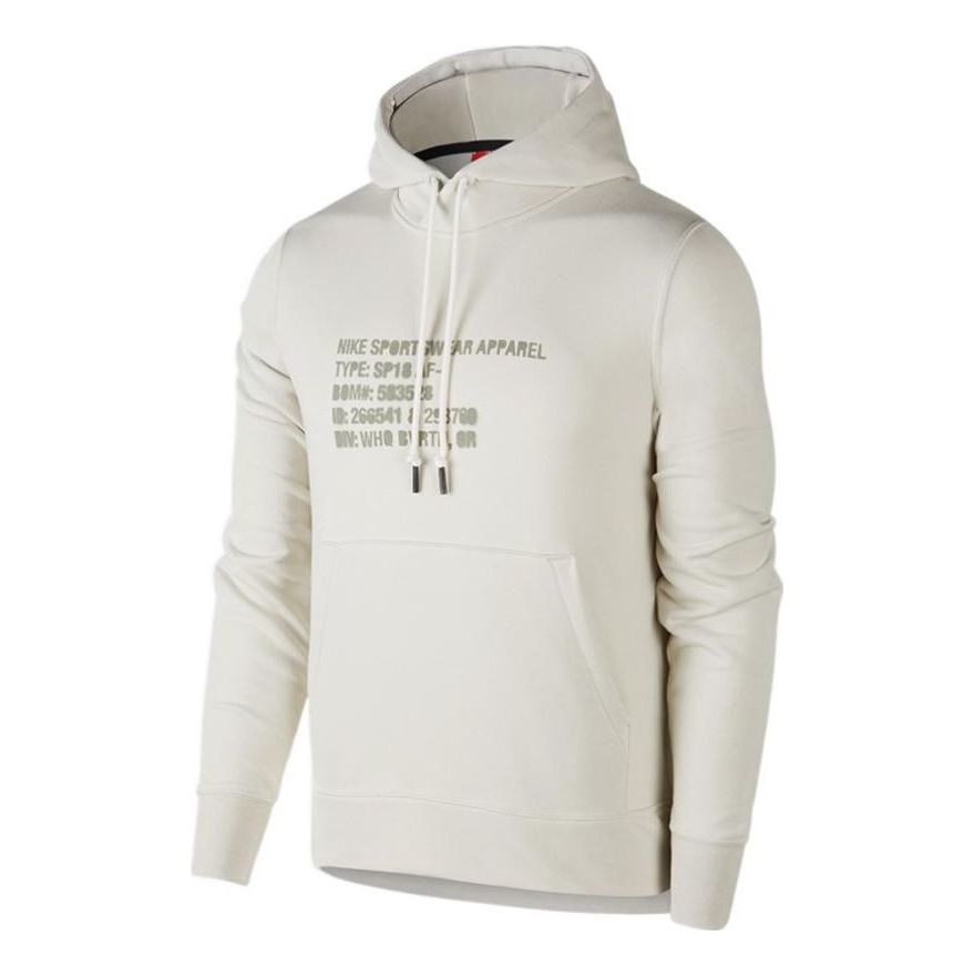 Nike Sportswear Letter Print Hoodies 'White' AH2021-072