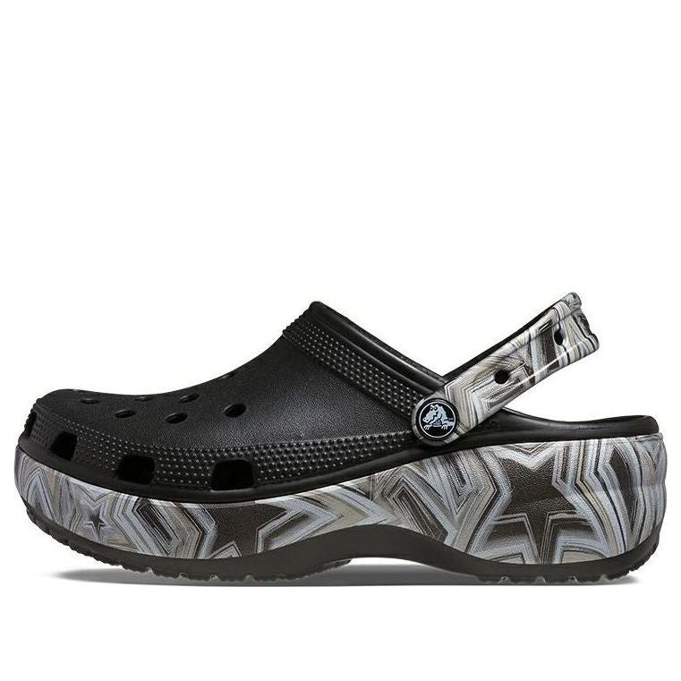 (WMNS) Crocs Classic Crush Disco Clog 'Black' 208123-0C4