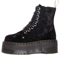 (WMNS) Dr.Martens Vegan Jadon Boot Max Crushed Velvet Platforms 'Black' 31030001