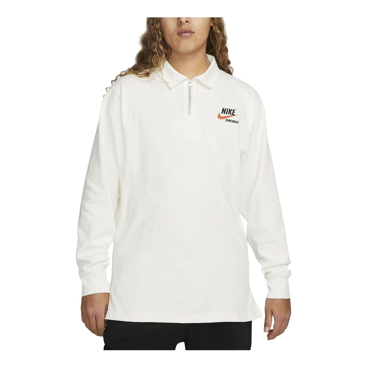 Nike Sportswear Trend Rugby Long Polo Shirts 'White' DX6753-133