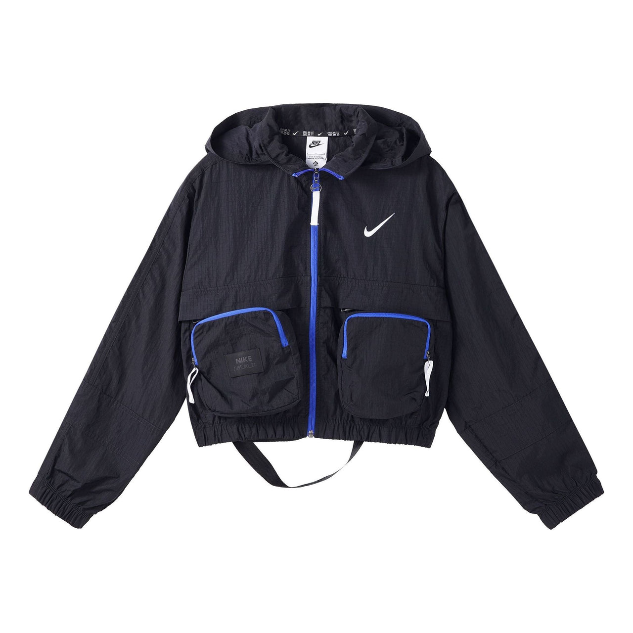 (WMNS) Nike Sportswear City Utility Woven Jacket 'Black Blue' DV8035-010
