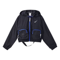 (WMNS) Nike Sportswear City Utility Woven Jacket 'Black Blue' DV8035-010